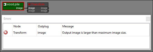 Image Error Window