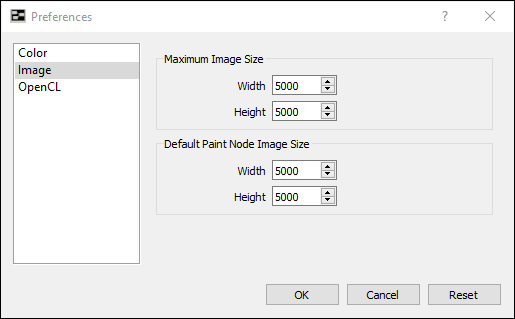 Image Window Image Preferences