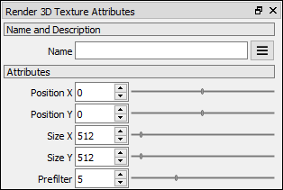 3D Render Texture attributes