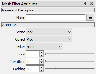 Mesh Filter attributes